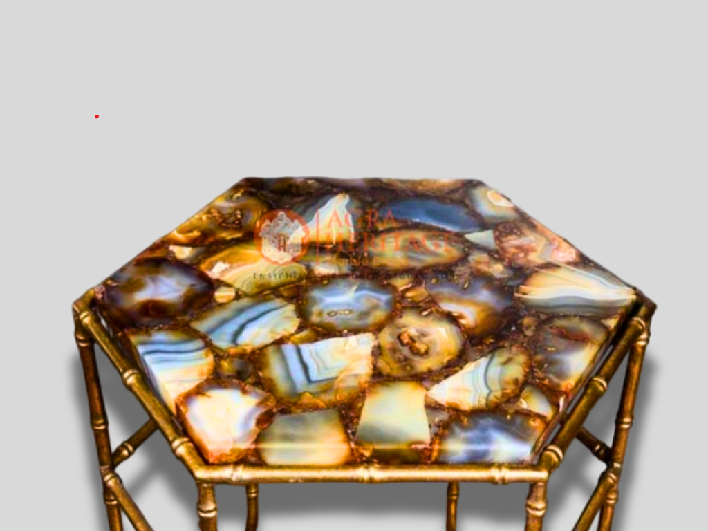 Buy Online Wild Agate Side Table Top Decor